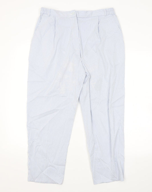 Womens UK Size 16 M&S Regular Fit  Blue Trousers