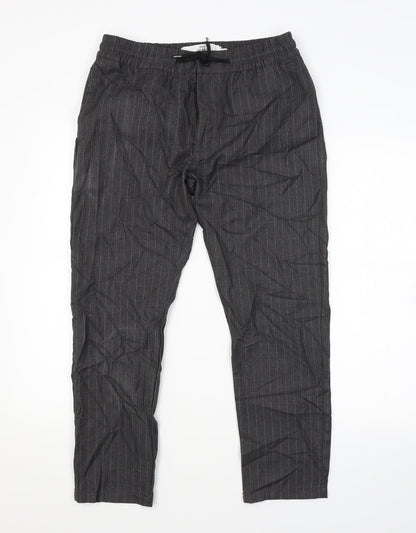 Topman Mens Grey Striped  Trousers  Size 32 in L32 in