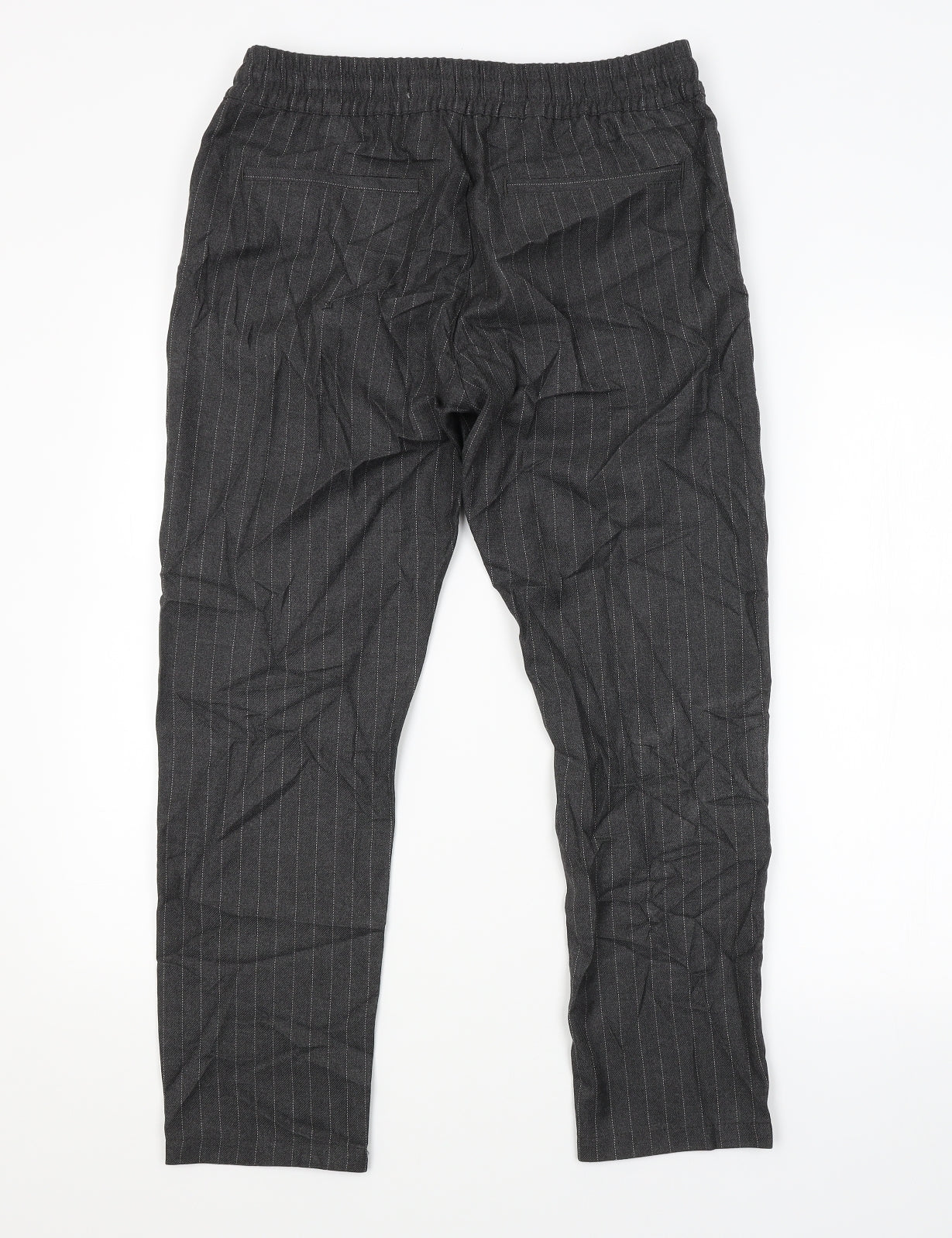 Topman Mens Grey Striped  Trousers  Size 32 in L32 in