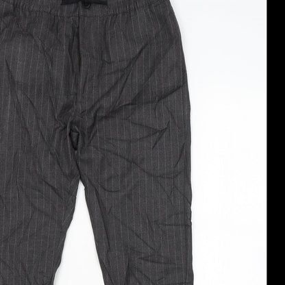 Topman Mens Grey Striped  Trousers  Size 32 in L32 in