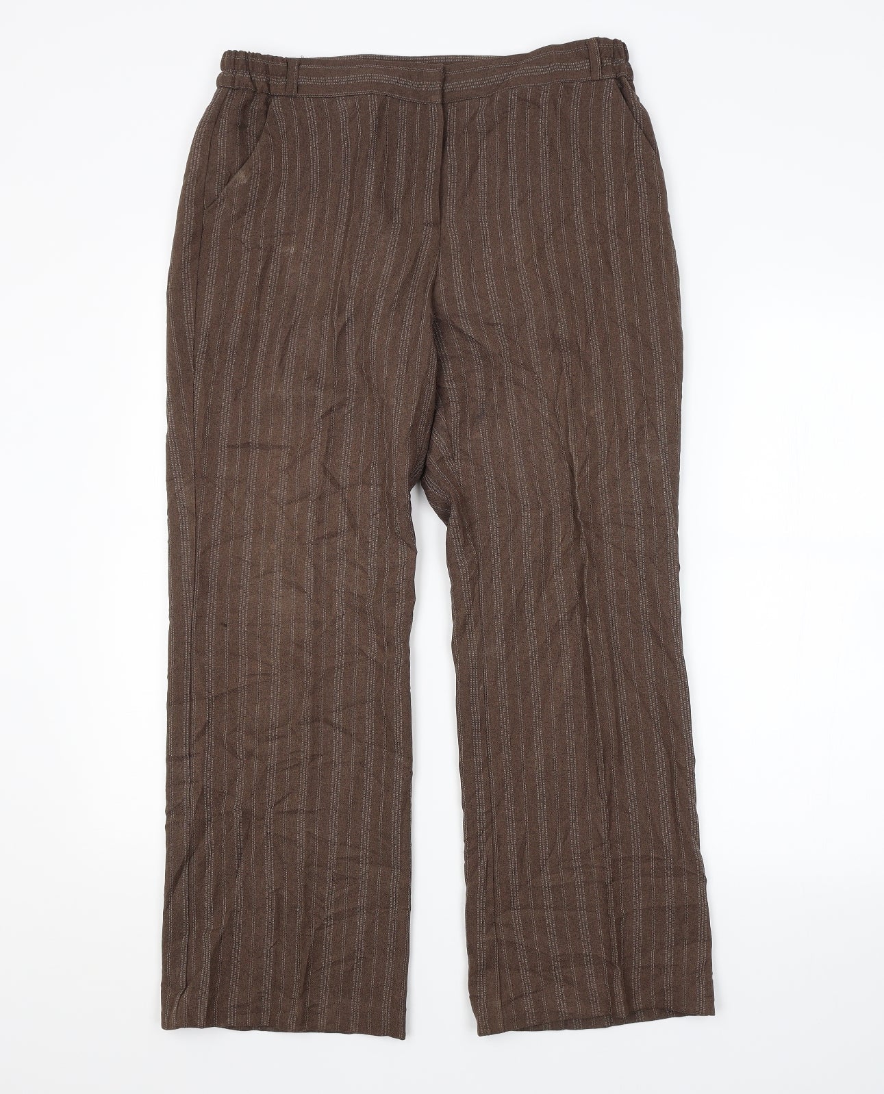 Womens UK Size 12 BM Regular Fit  Brown Trousers