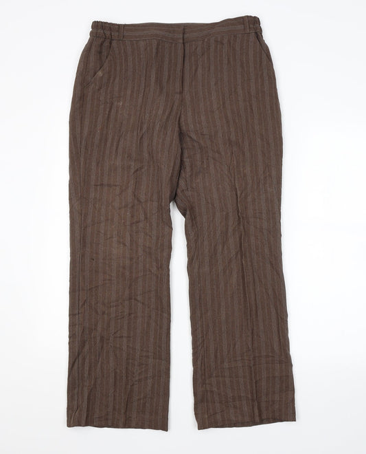 Womens UK Size 12 BM Regular Fit  Brown Trousers