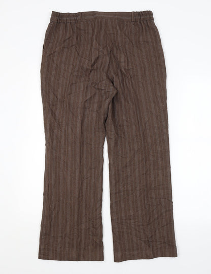 Womens UK Size 12 BM Regular Fit  Brown Trousers