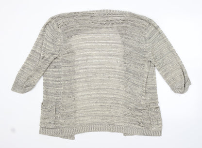 Womens UK Size 14 Atmosphere Beige Cardigan Jumper