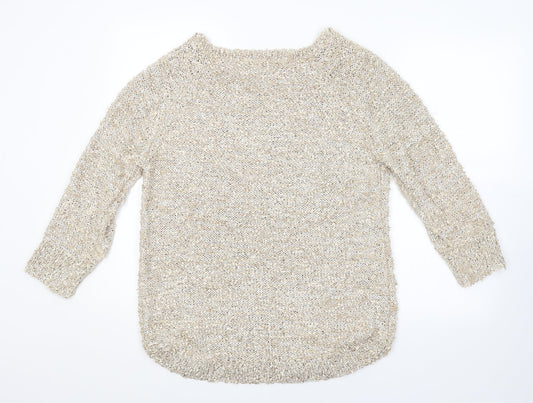 Womens UK Size M BM Gold Pullover Jumper