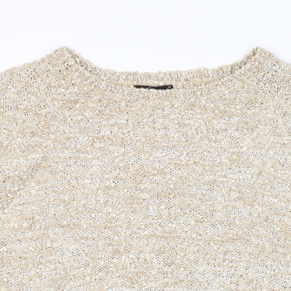 Womens UK Size M BM Gold Pullover Jumper