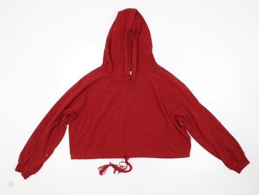 H&M Womens Red   Pullover Hoodie Size S