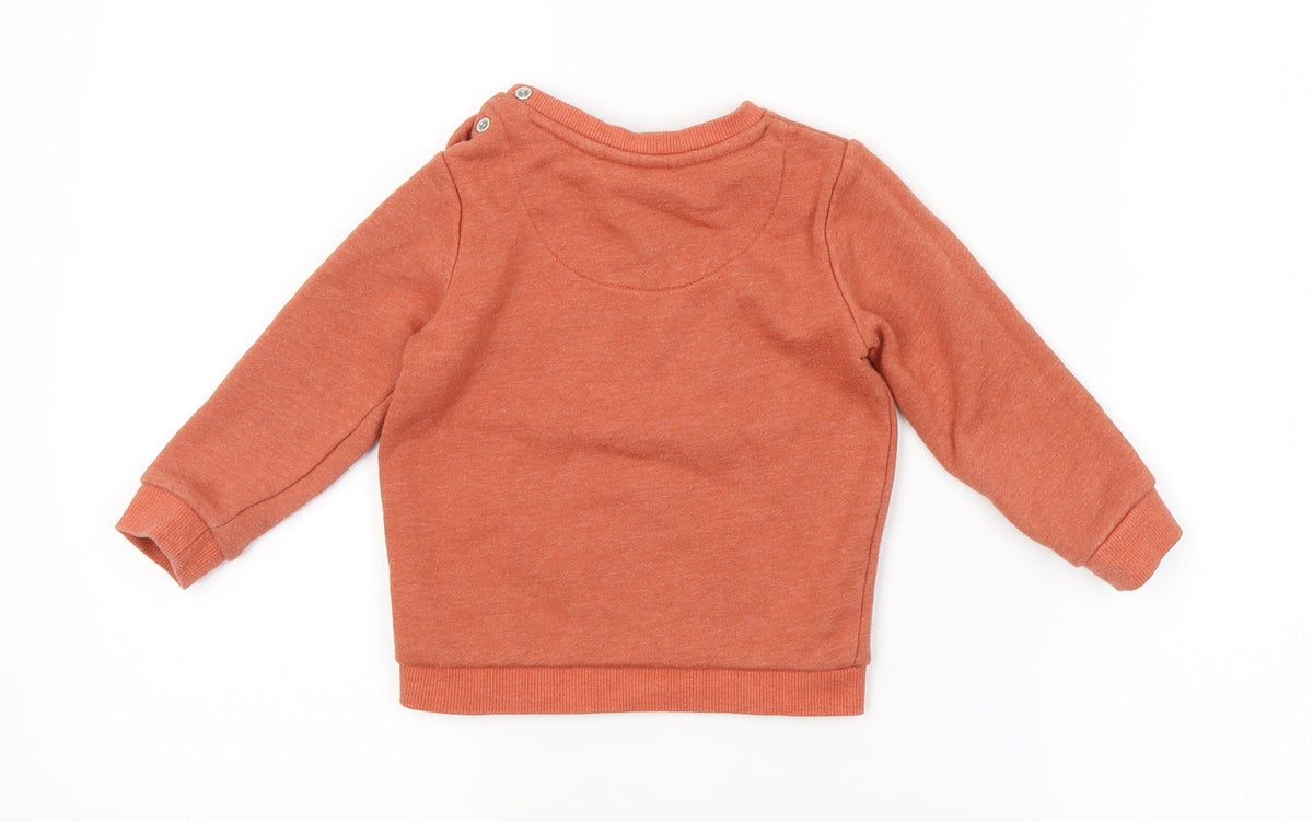 Back view of F&F Baby Orange jumper, size 9-12, Months