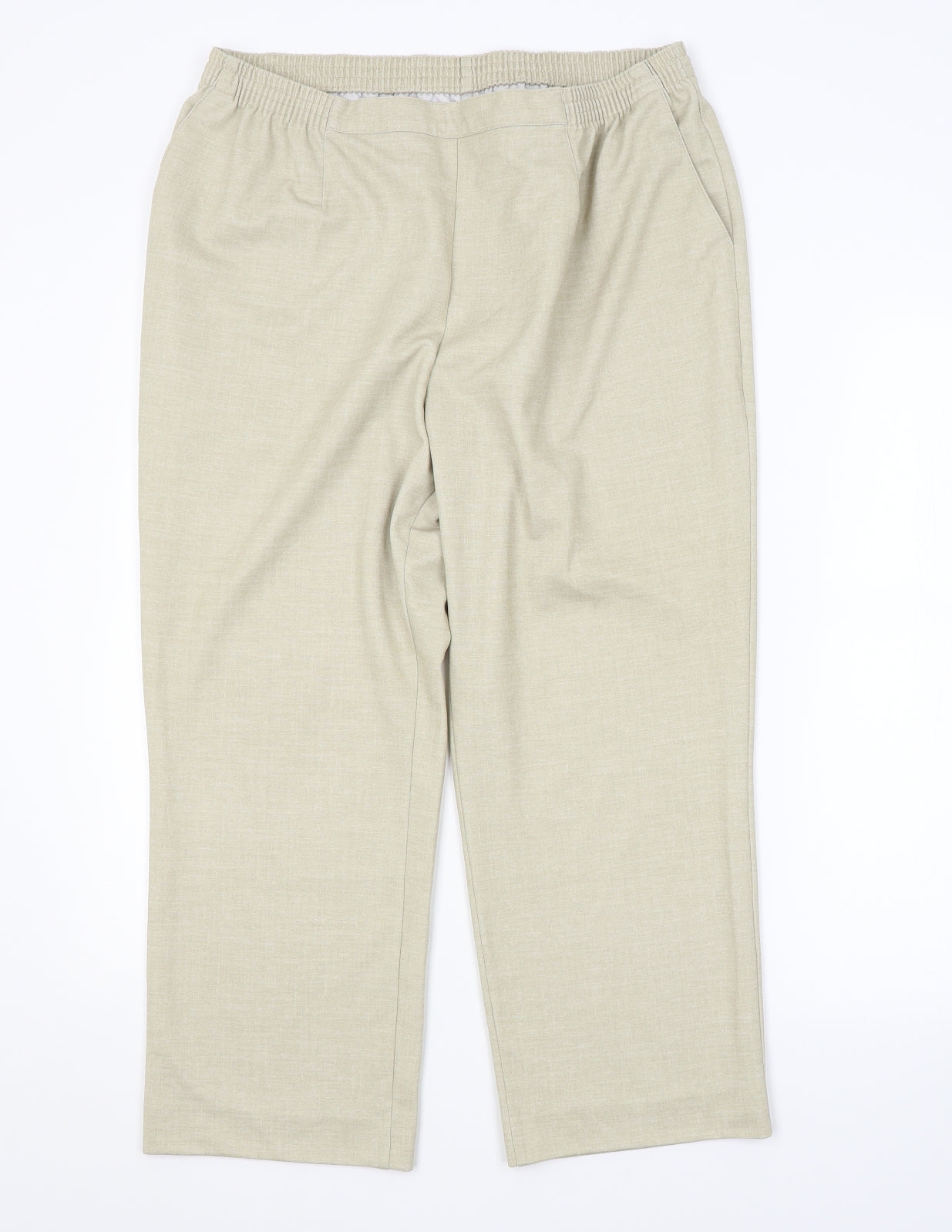 Womens UK Size  Preworn Regular Fit  Green Trousers