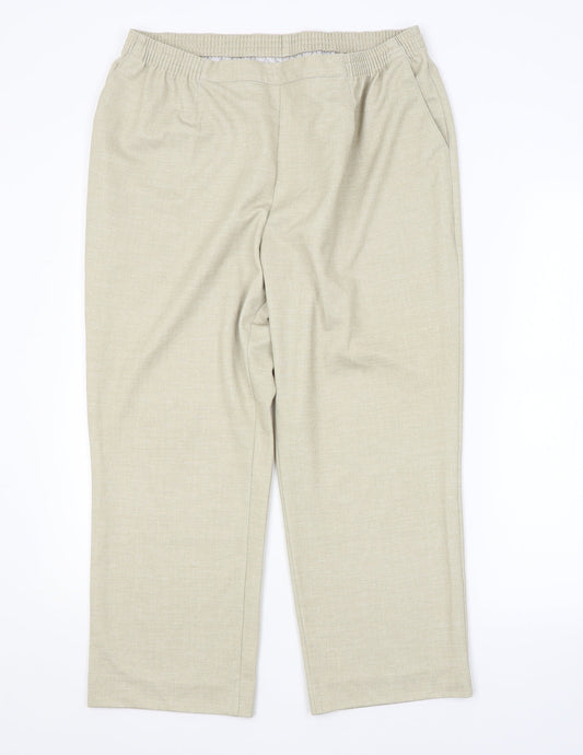 Womens UK Size  Preworn Regular Fit  Green Trousers