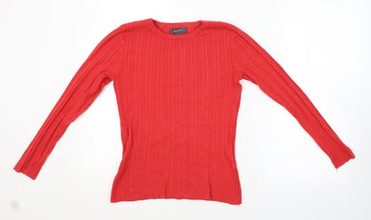 Primark Womens Red Striped  Pullover Jumper Size 14
