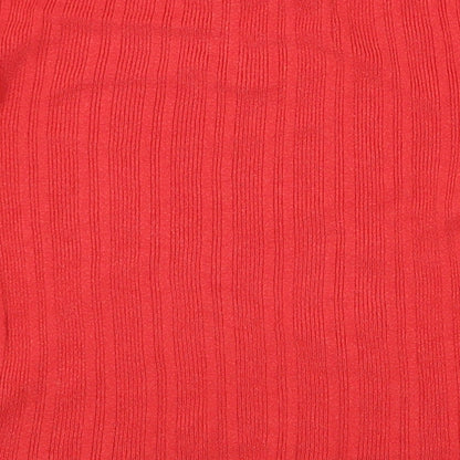 Primark Womens Red Striped  Pullover Jumper Size 14
