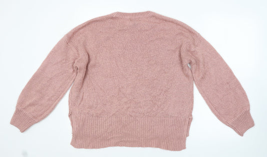 Womens UK Size L New Look Pink Pullover Jumper