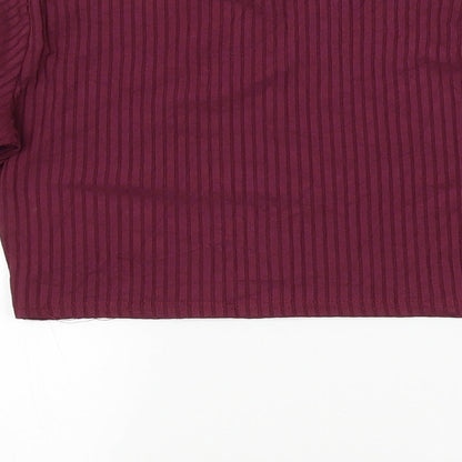 Womens UK Size 8 MISGUIDED Purple Basic Blouse