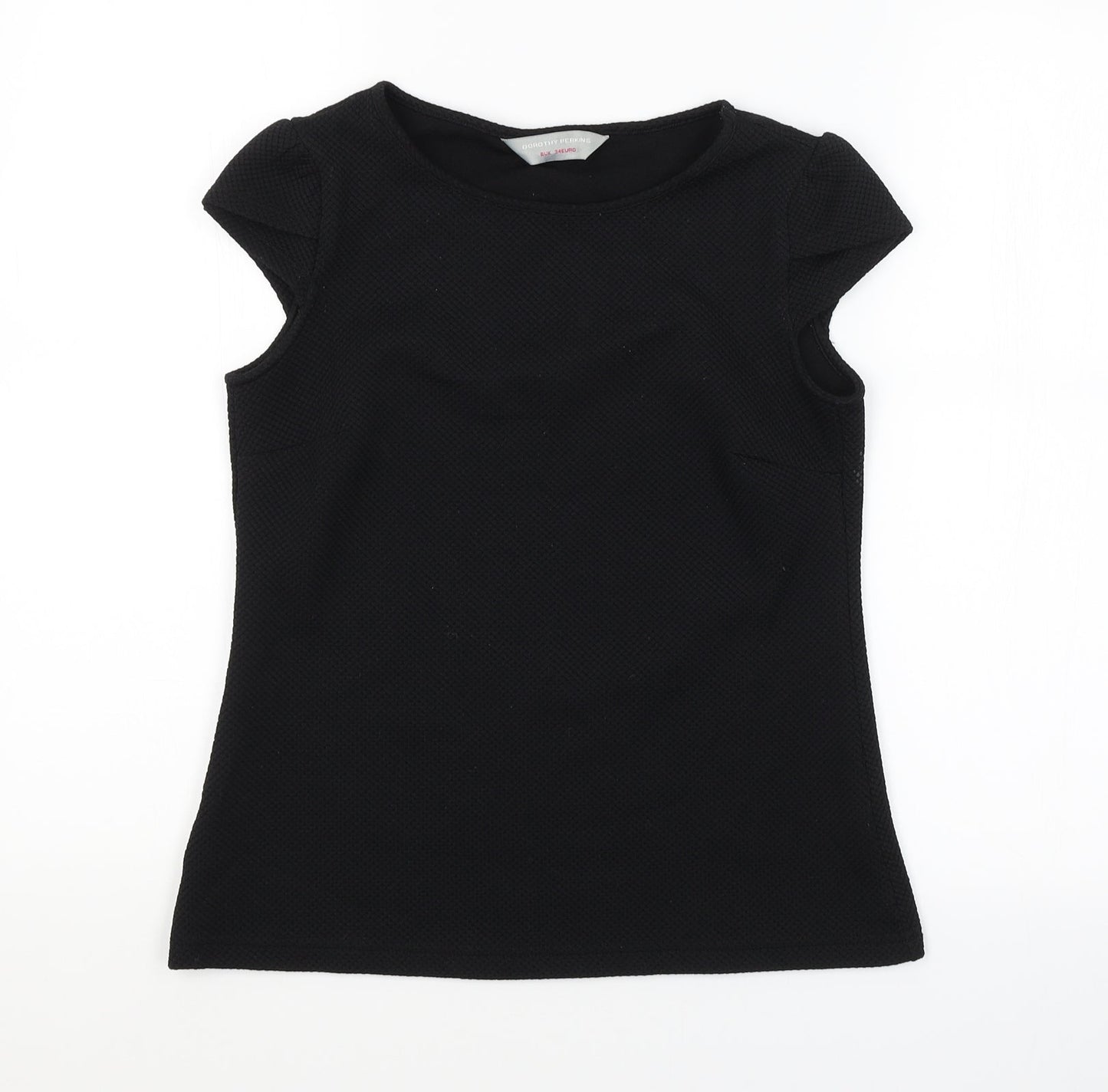 Womens UK Size 6 Dorothy Perkins Black Basic Blouse