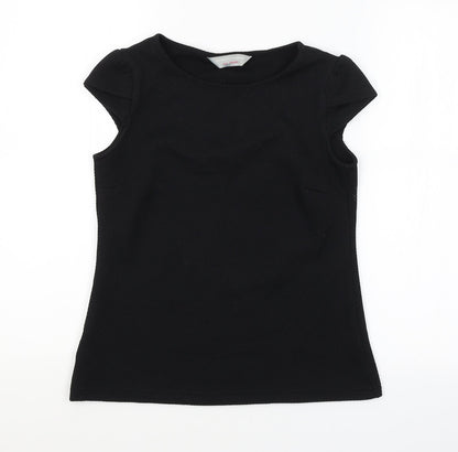 Womens UK Size 6 Dorothy Perkins Black Basic Blouse