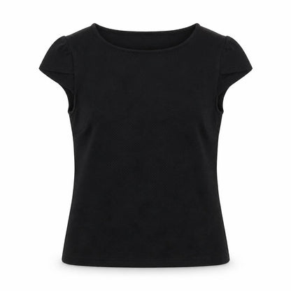 Womens UK Size 6 Dorothy Perkins Black Basic Blouse