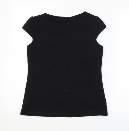 Womens UK Size 6 Dorothy Perkins Black Basic Blouse