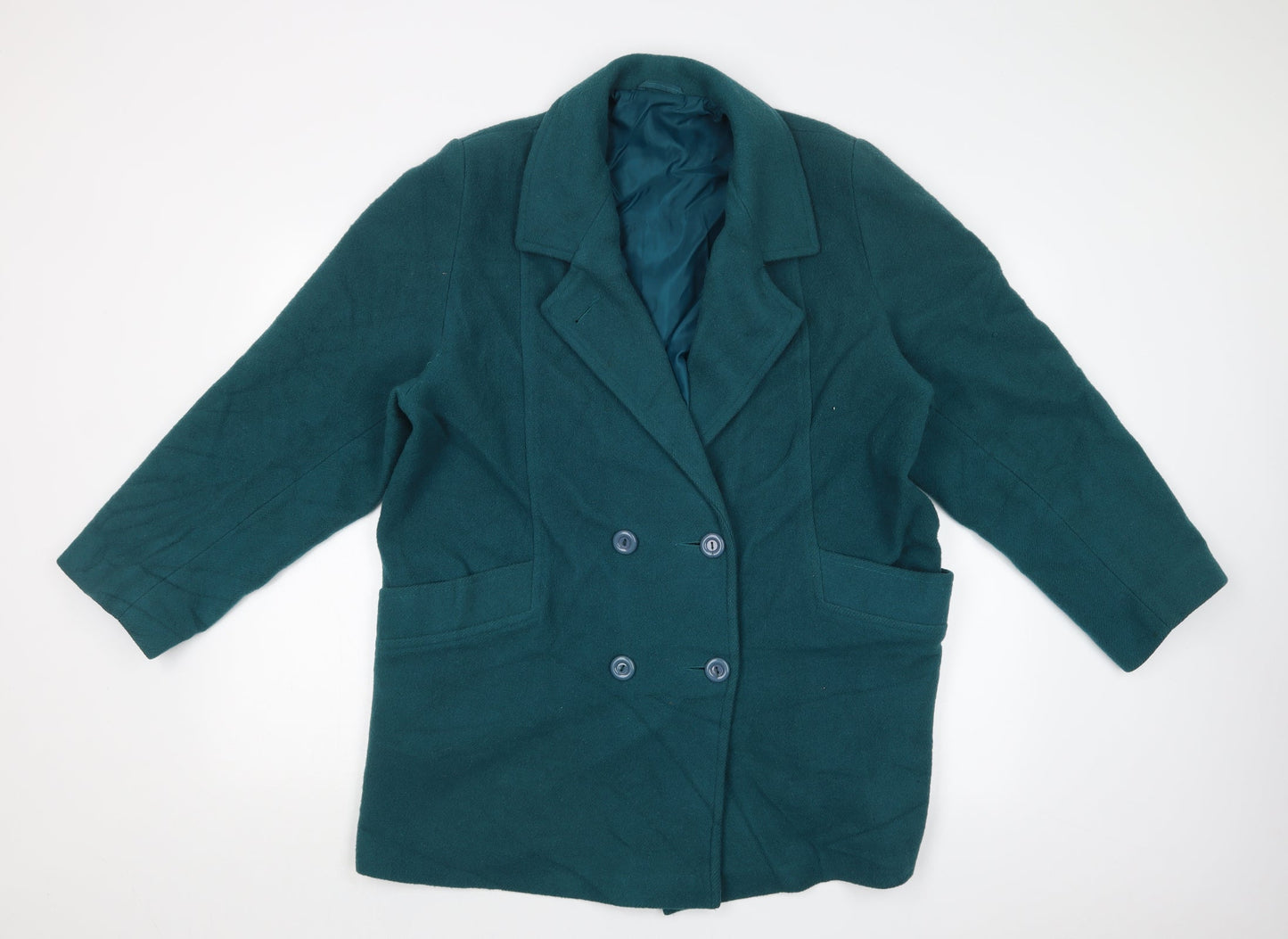 Womens UK Size  Preworn Green Overcoat