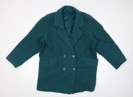 Womens UK Size  Preworn Green Overcoat