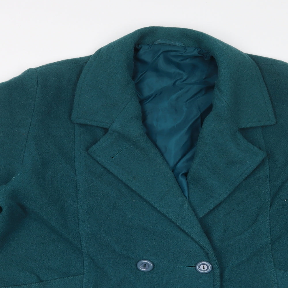 Womens UK Size  Preworn Green Overcoat