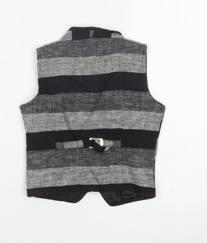 Back view of BLAZO boys’ multicoloured striped jacket waistcoat, size 4, years