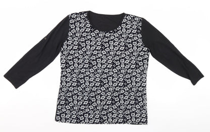 Womens UK Size  Preworn Black Basic T-Shirt