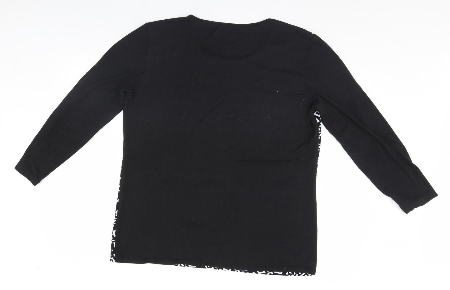 Womens UK Size  Preworn Black Basic T-Shirt