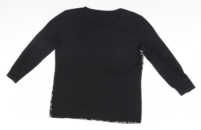 Womens UK Size  Preworn Black Basic T-Shirt