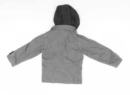 Preworn Boys Grey   Pullover Hoodie Size 3-4 Years