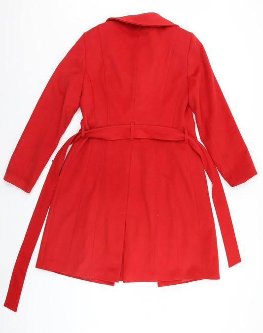 Per Una Womens Red   Overcoat Jacket Size 10