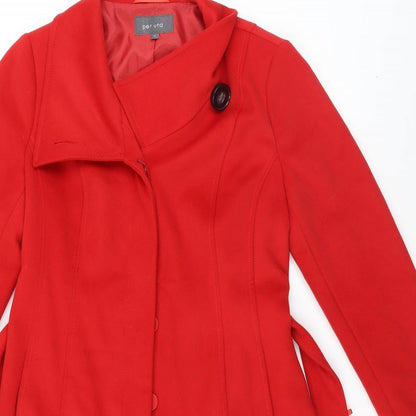 Womens UK Size 10 Per Una Red Overcoat