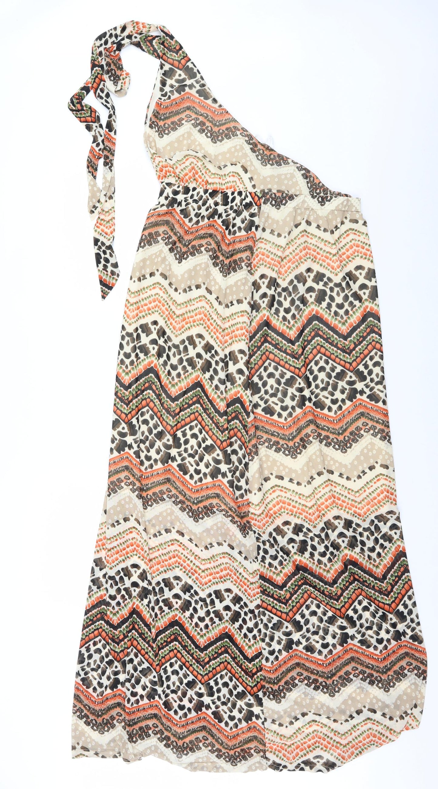 Pussycat London Womens Brown Animal Print  A-Line  Size 14