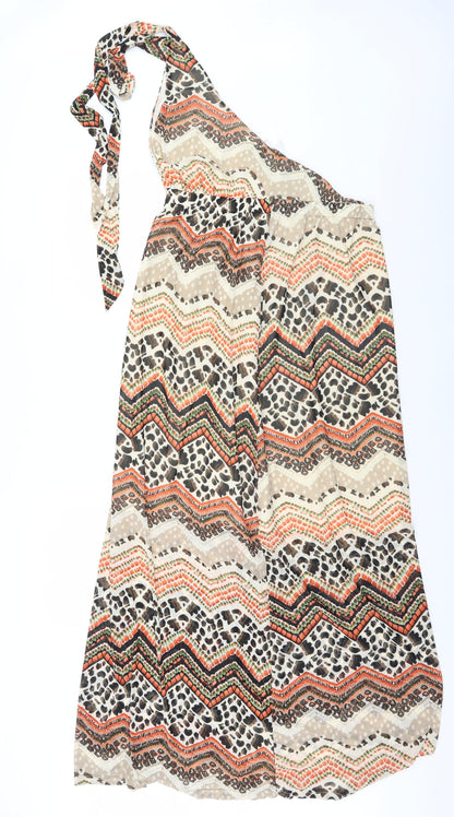 Pussycat London Womens Brown Animal Print  A-Line  Size 14