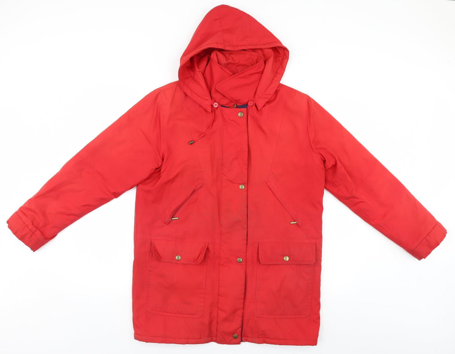 Womens UK Size  Preworn Red Rain Coat