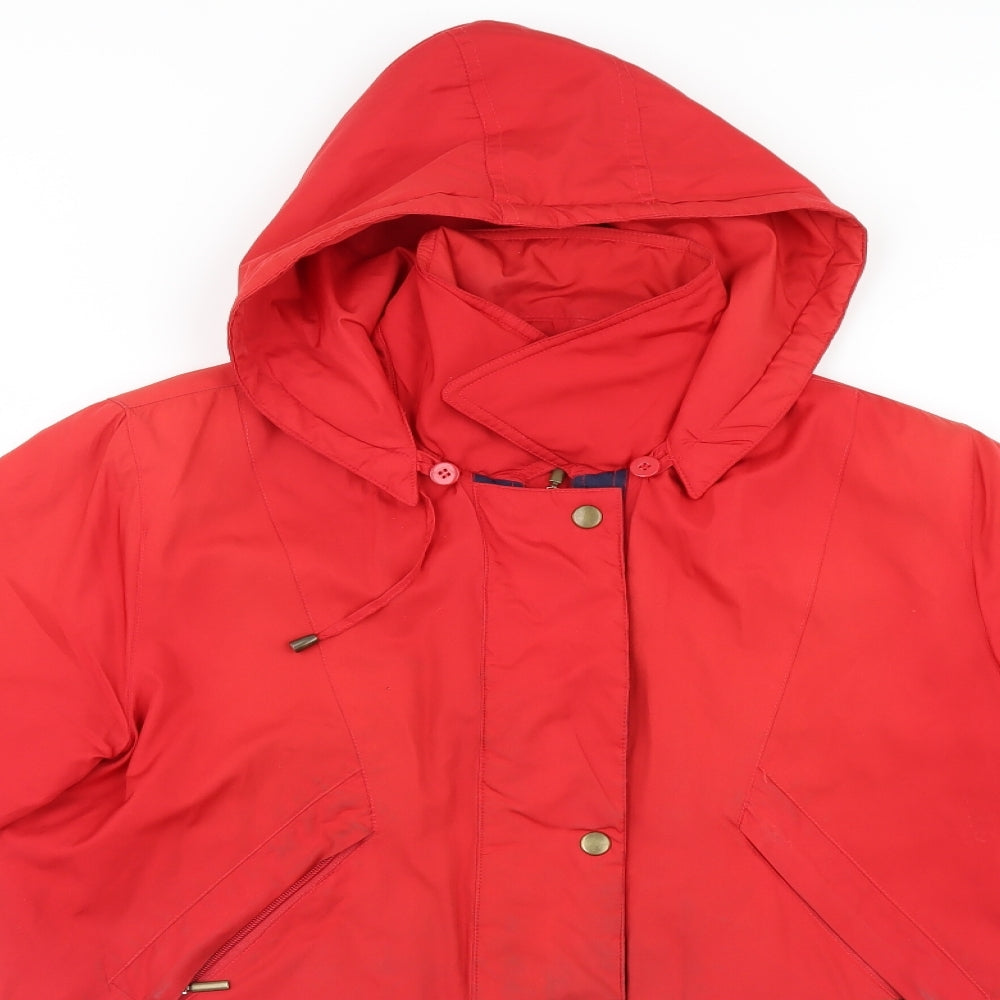 Womens UK Size  Preworn Red Rain Coat