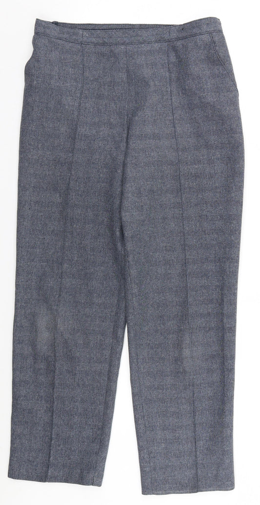 Womens UK Size 10 Marks and Spencer Regular Fit  Blue Trousers