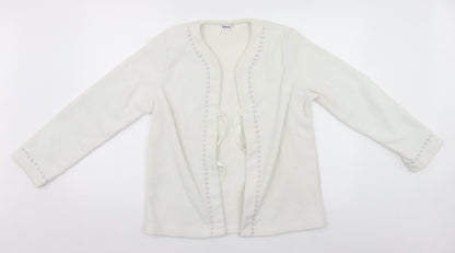 Damart Womens White   Cardigan Jumper Size XS