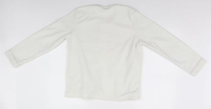 Damart Womens White   Cardigan Jumper Size XS