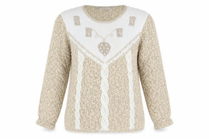 Daxon Womens Beige   Pullover Jumper Size 12