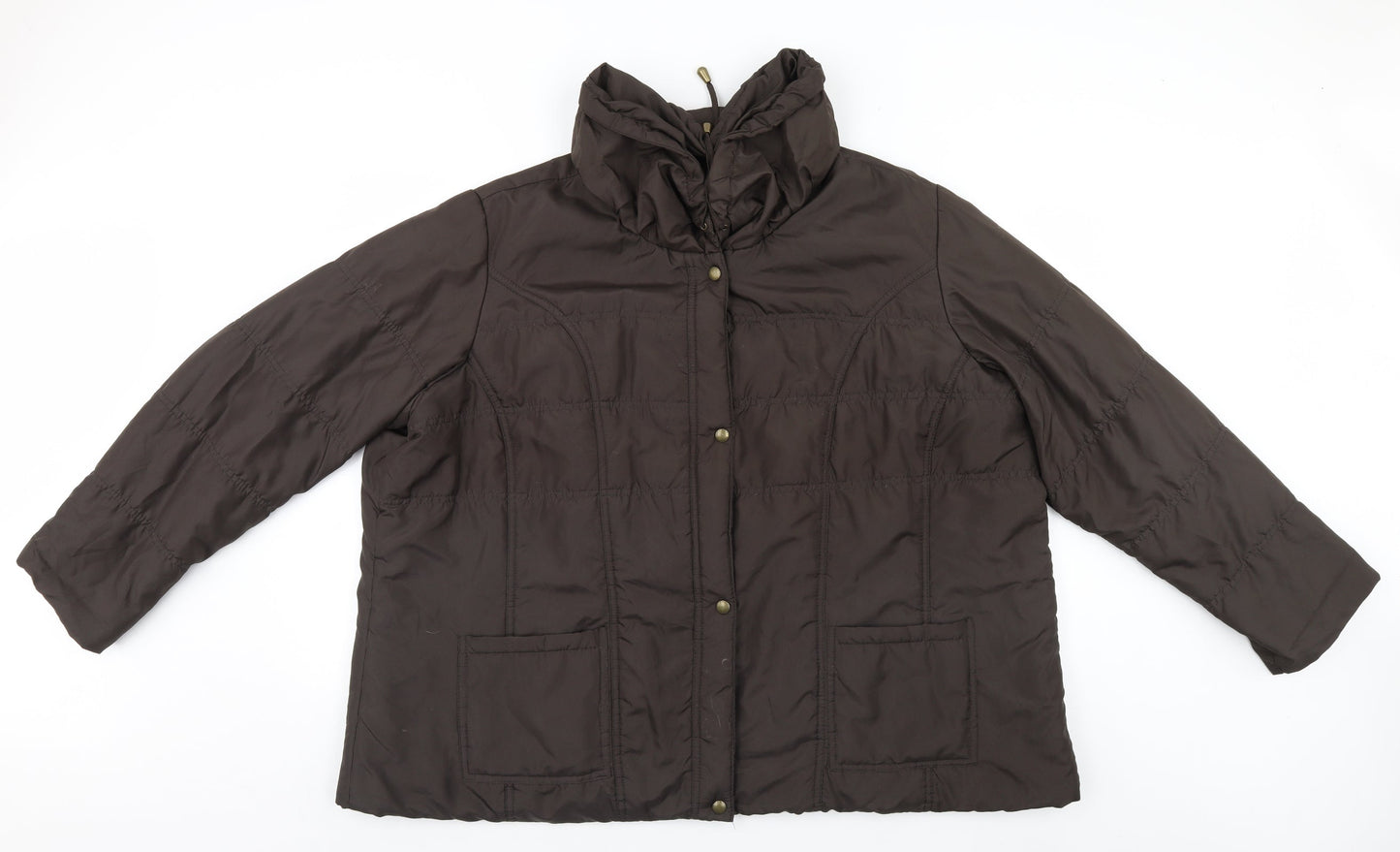 Womens UK Size  Preworn Brown Parka Coat
