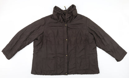 Womens UK Size  Preworn Brown Parka Coat