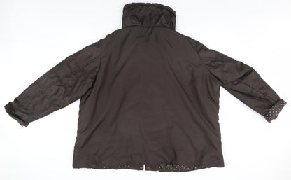Womens UK Size  Preworn Brown Parka Coat