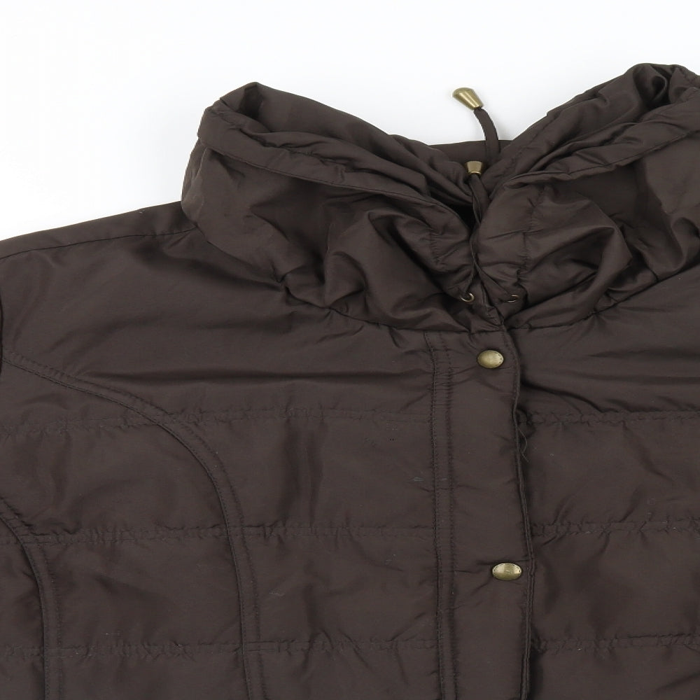 Womens UK Size  Preworn Brown Parka Coat