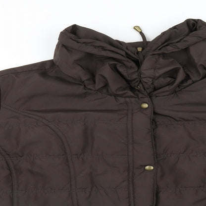 Womens UK Size  Preworn Brown Parka Coat