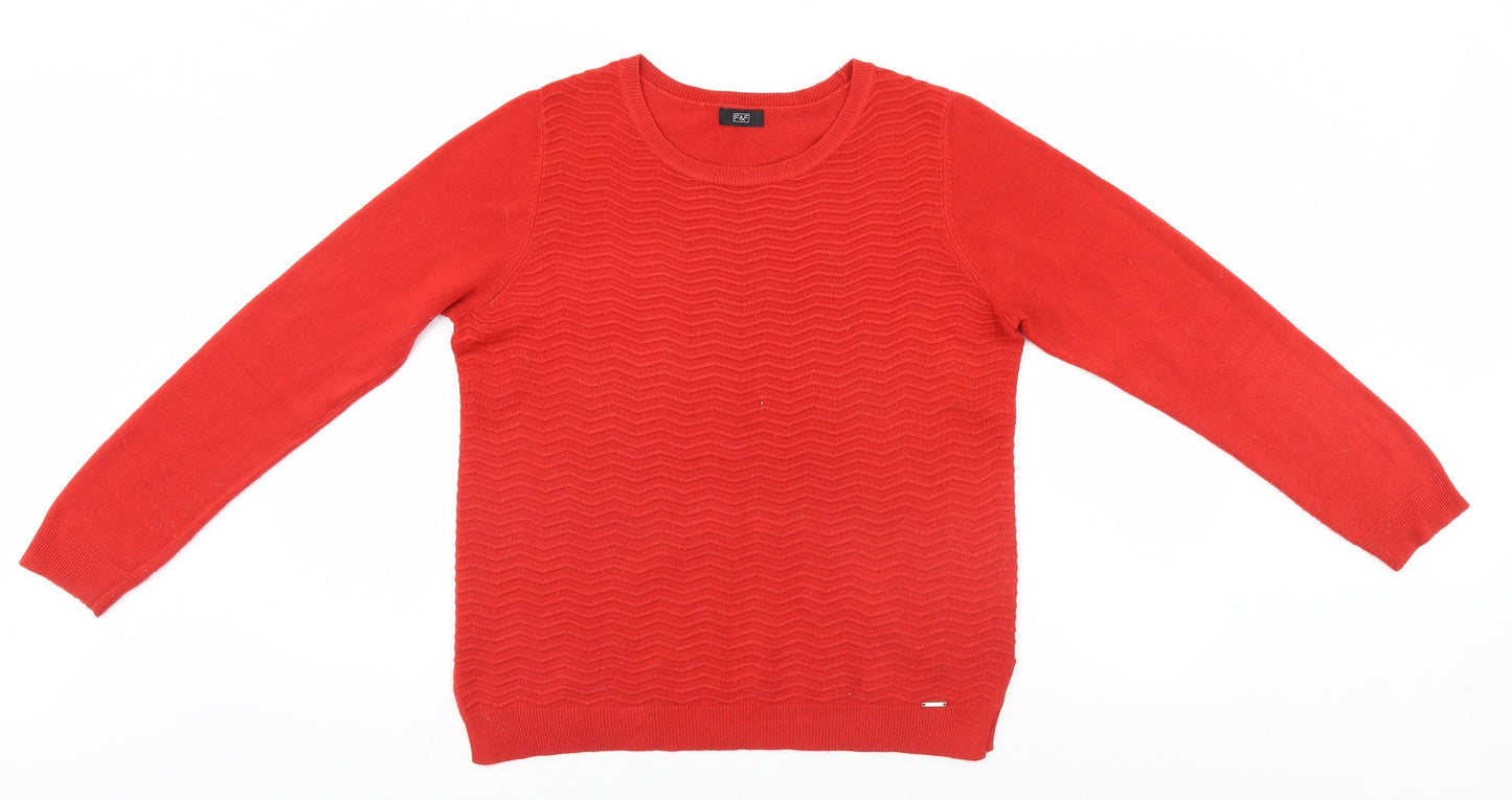 F&F Womens Red   Pullover Jumper Size 14