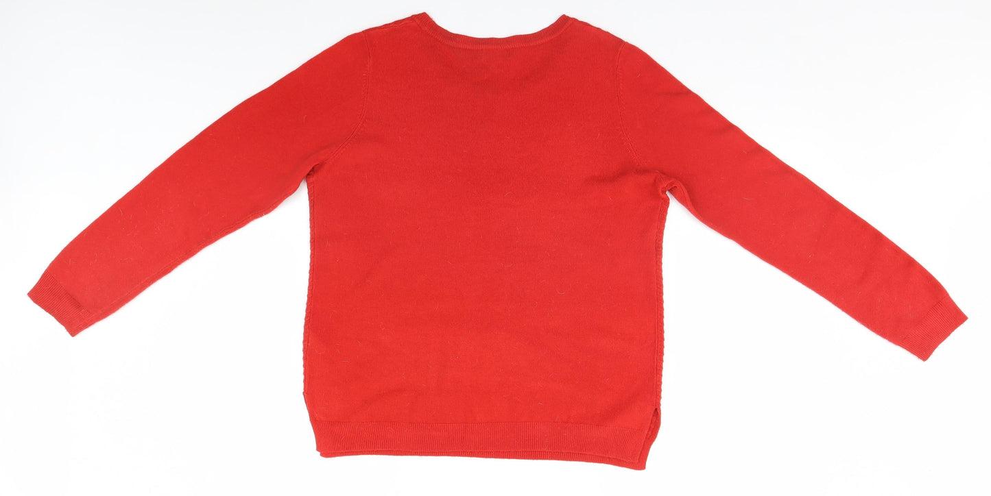 F&F Womens Red   Pullover Jumper Size 14
