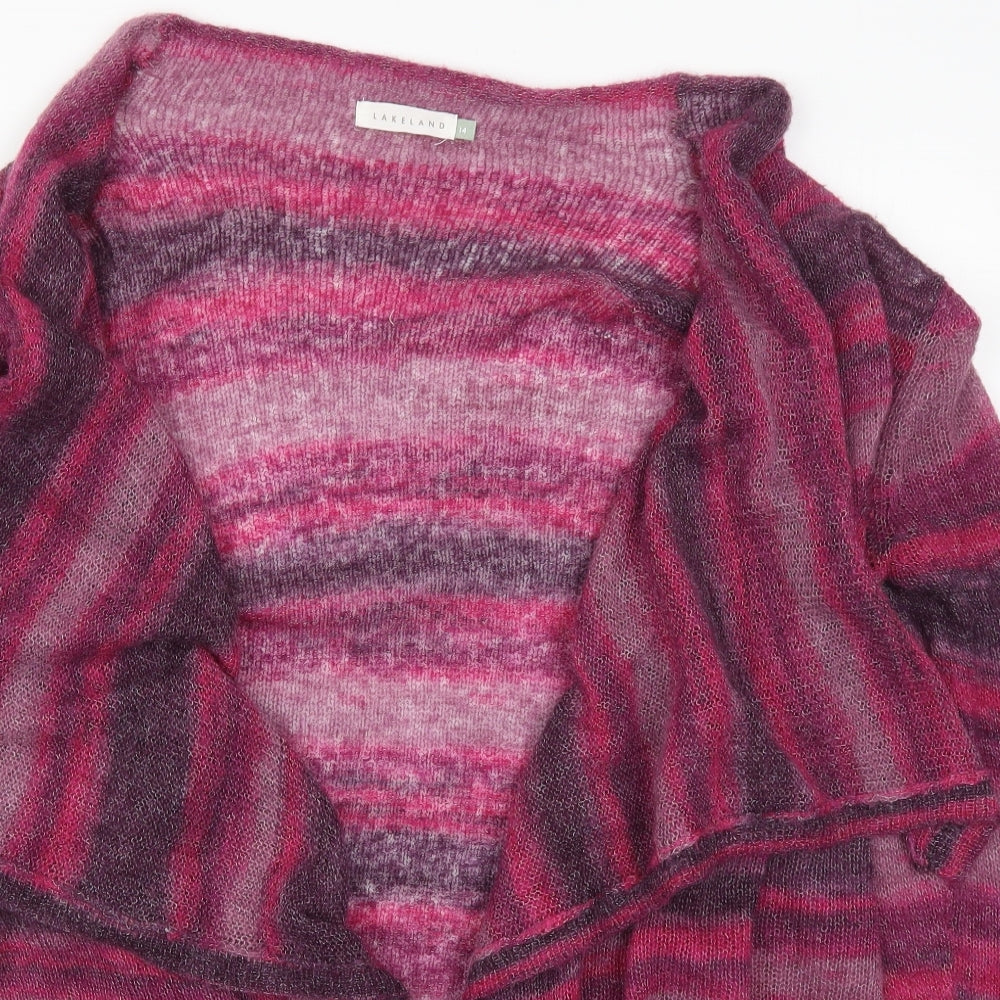 Womens UK Size 14 Lakeland Pink Cardigan Jumper