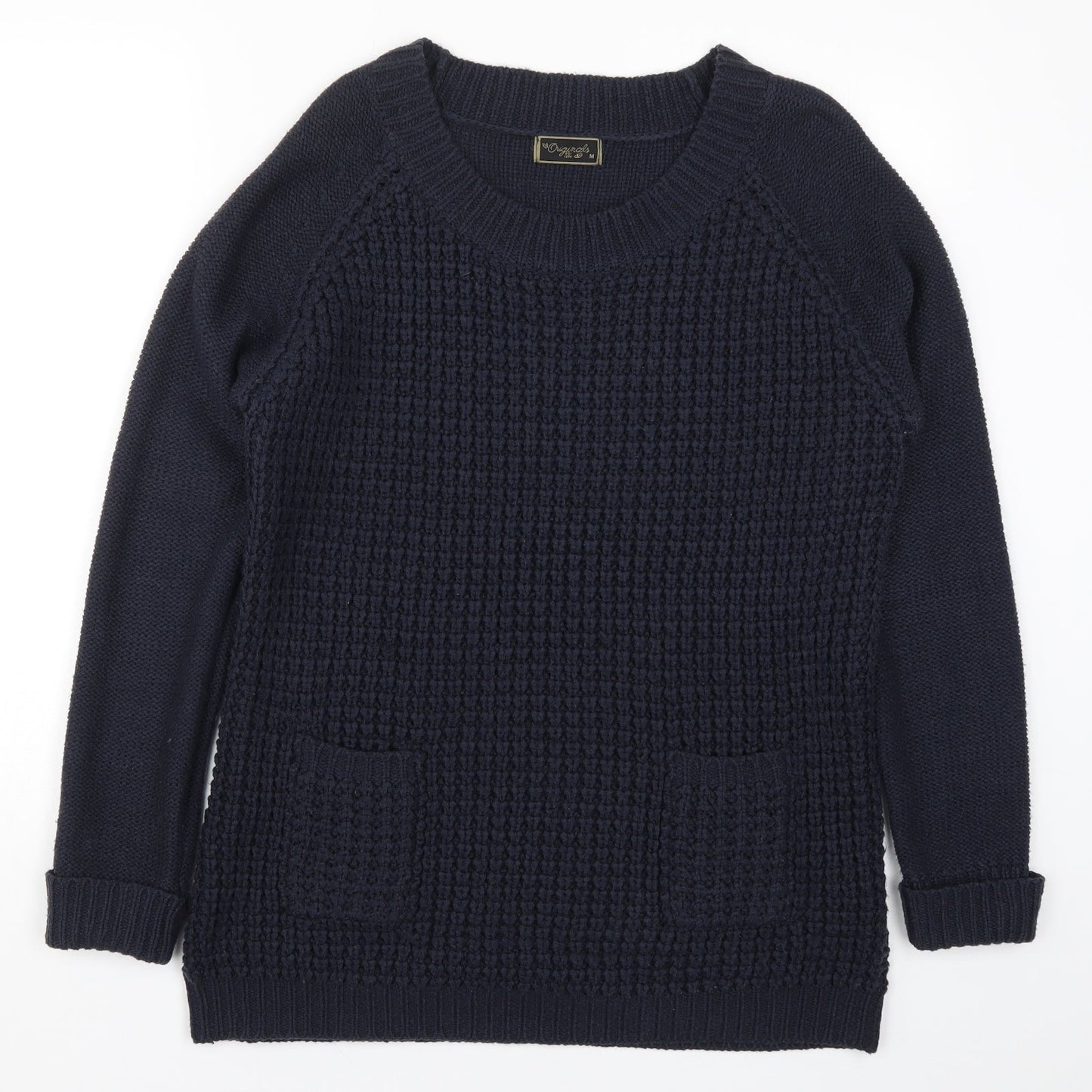 Womens UK Size M Preworn Blue Pullover Jumper