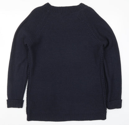 Womens UK Size M Preworn Blue Pullover Jumper